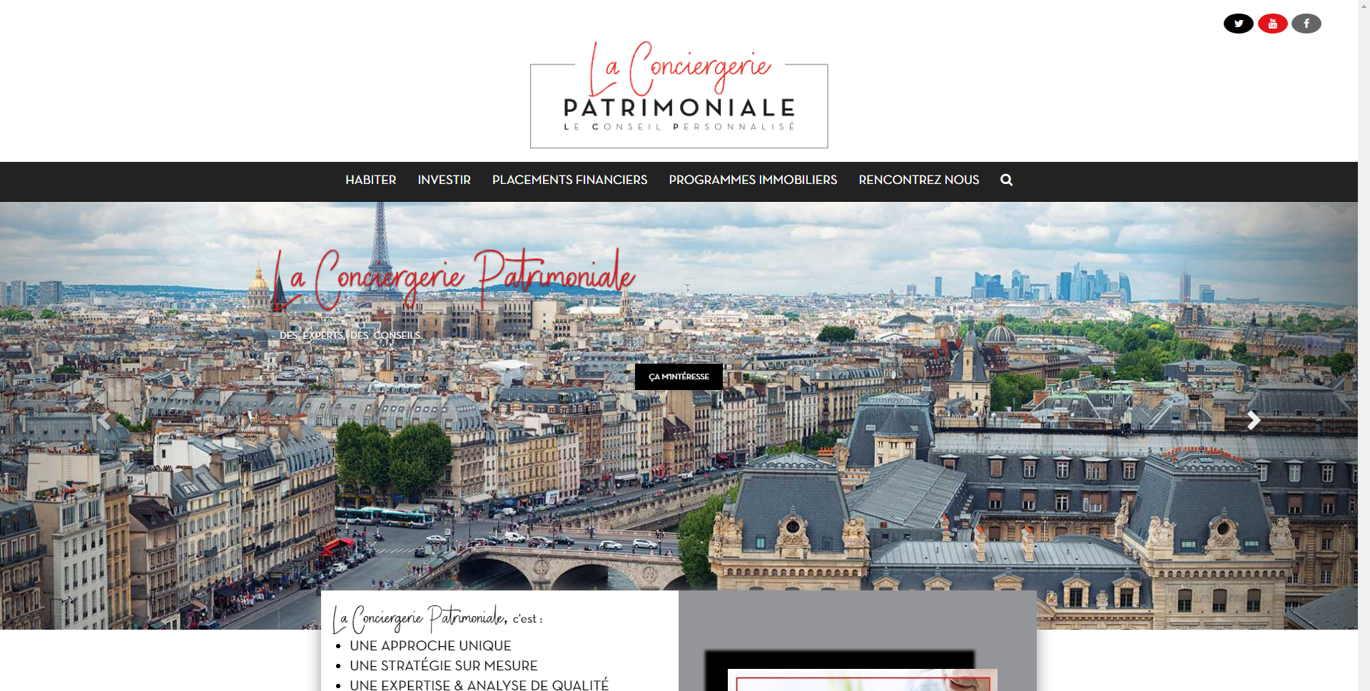 Projet Conciergerie Patrimoniale - Site de service haut de gamme