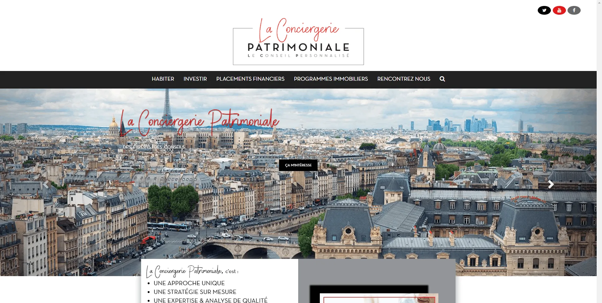 Projet Conciergerie Patrimoniale - Site de service haut de gamme