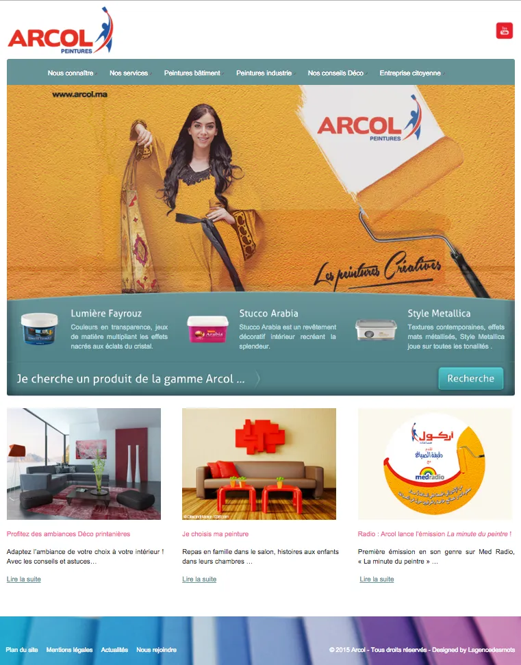 Projet Arcol - Site d'entreprise