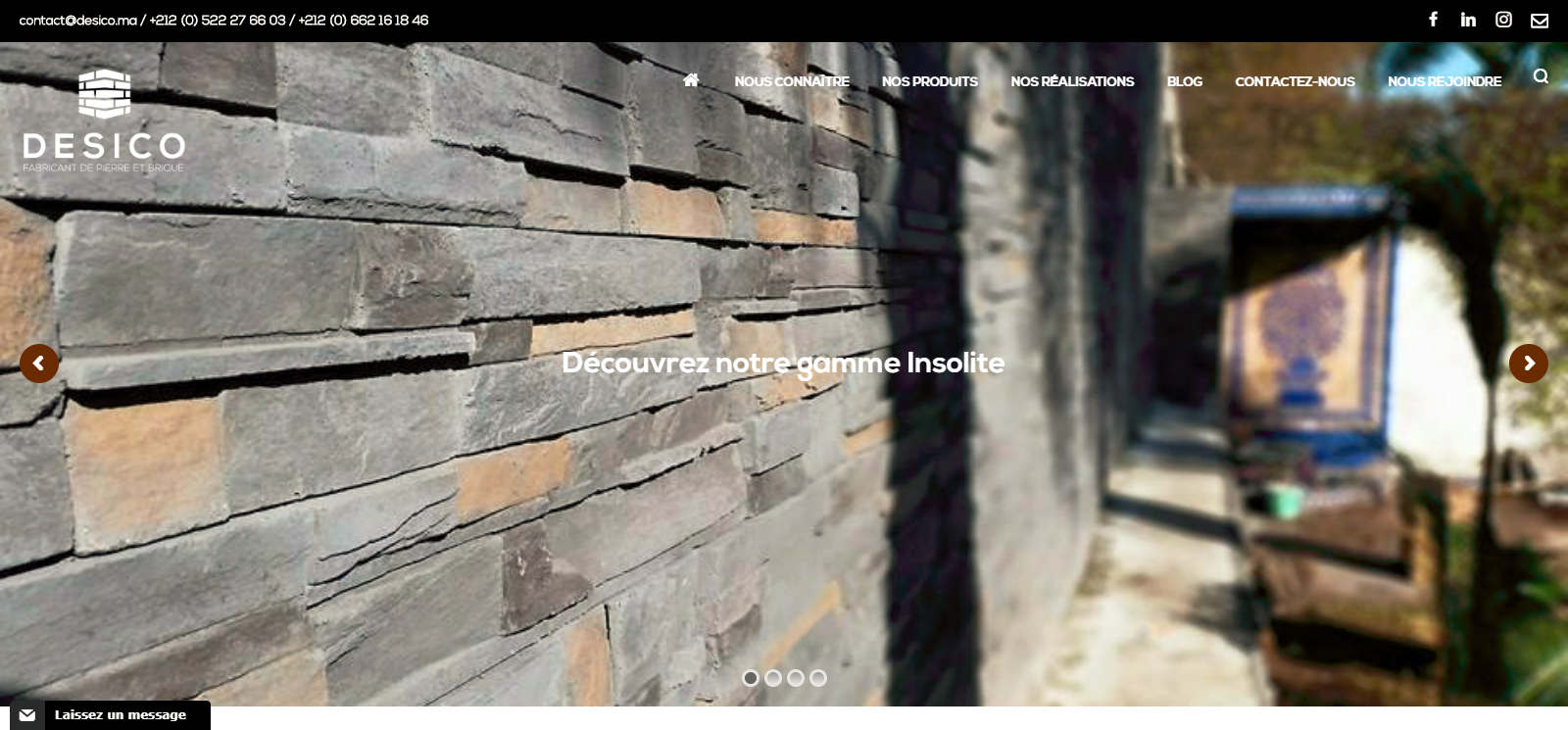 Projet Desico - Site de produits