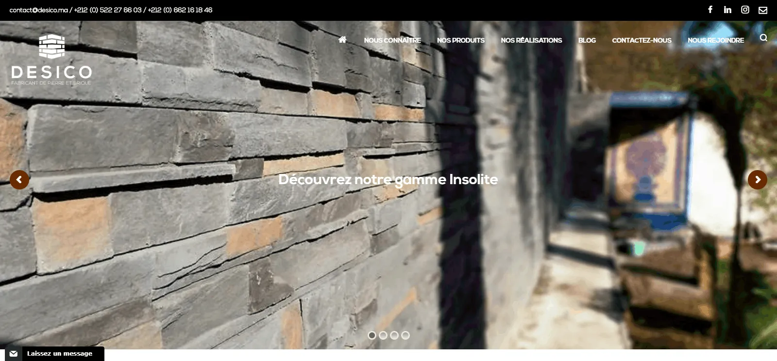 Projet Desico - Site de produits