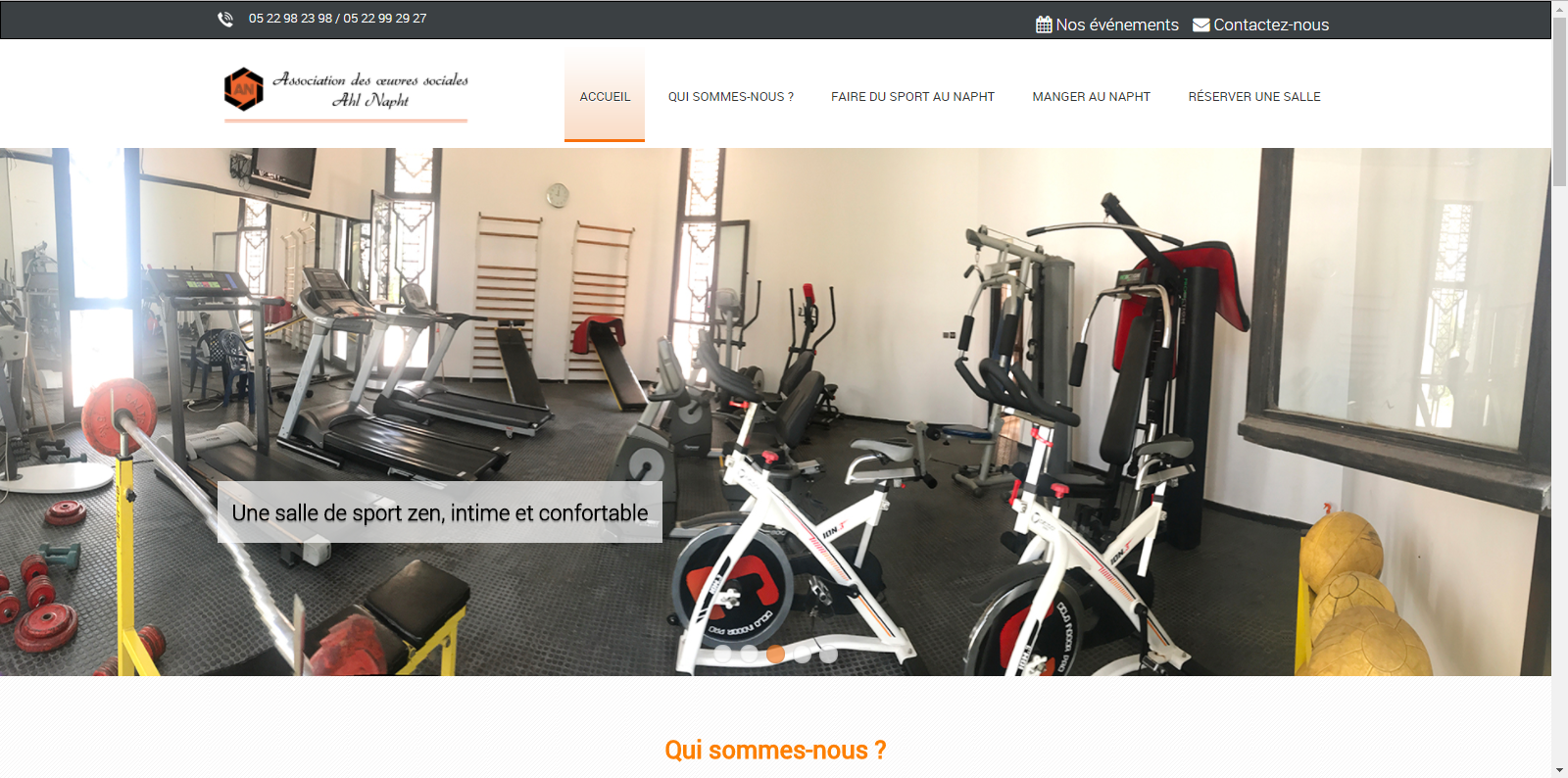 Projet Napht Club - Site de club professionnel