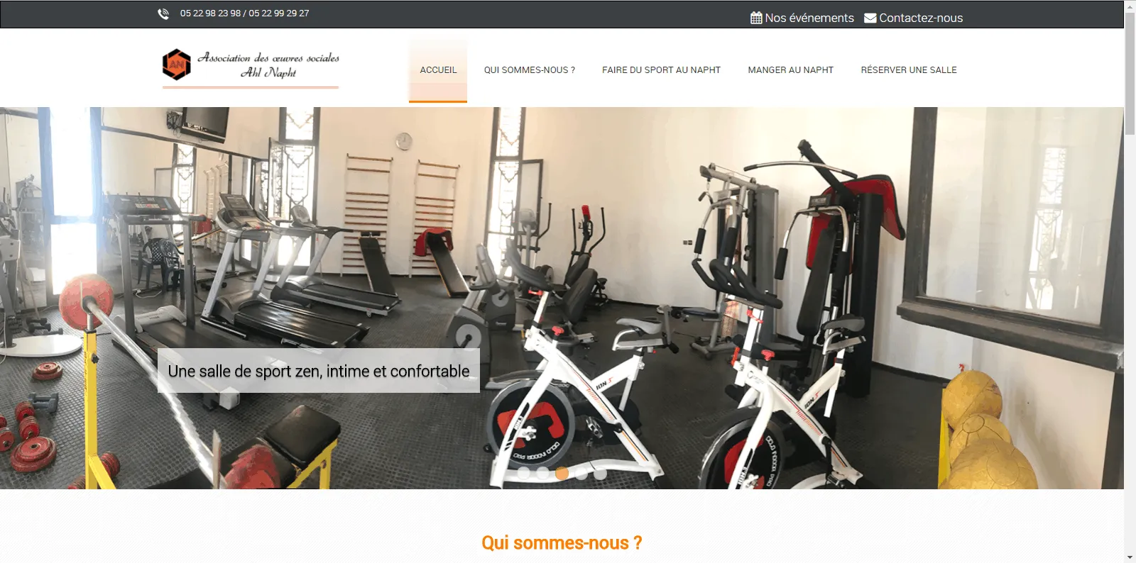 Projet Napht Club - Site de club professionnel