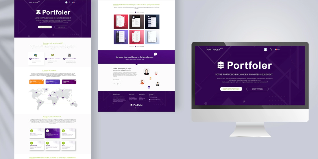 Projet Portfoler - Plateforme de portfolio avec filtrage dynamique