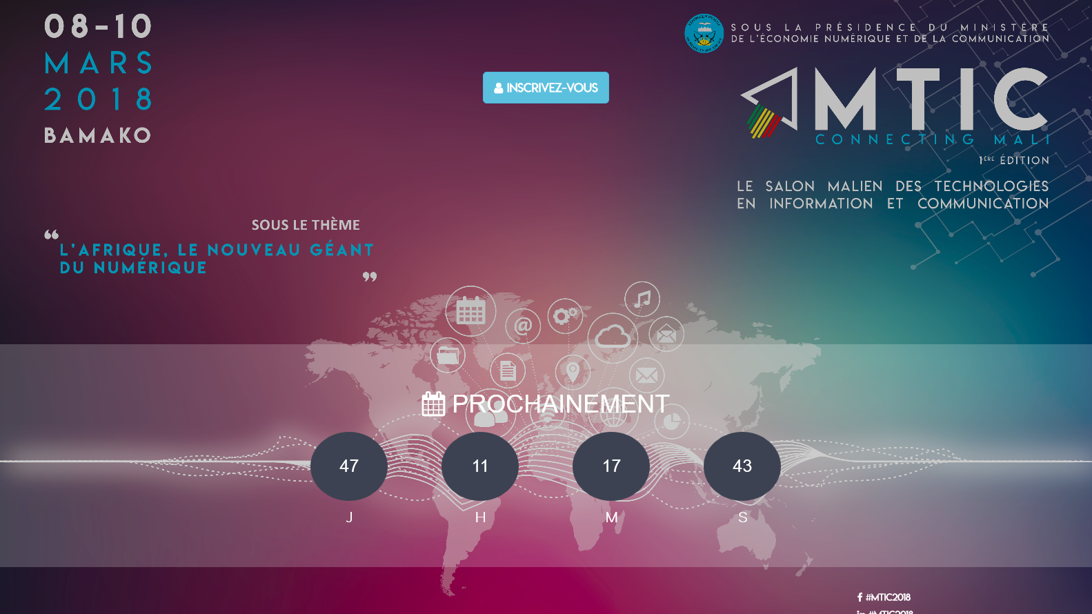 Projet Salon MTIC - Page de chargement événement