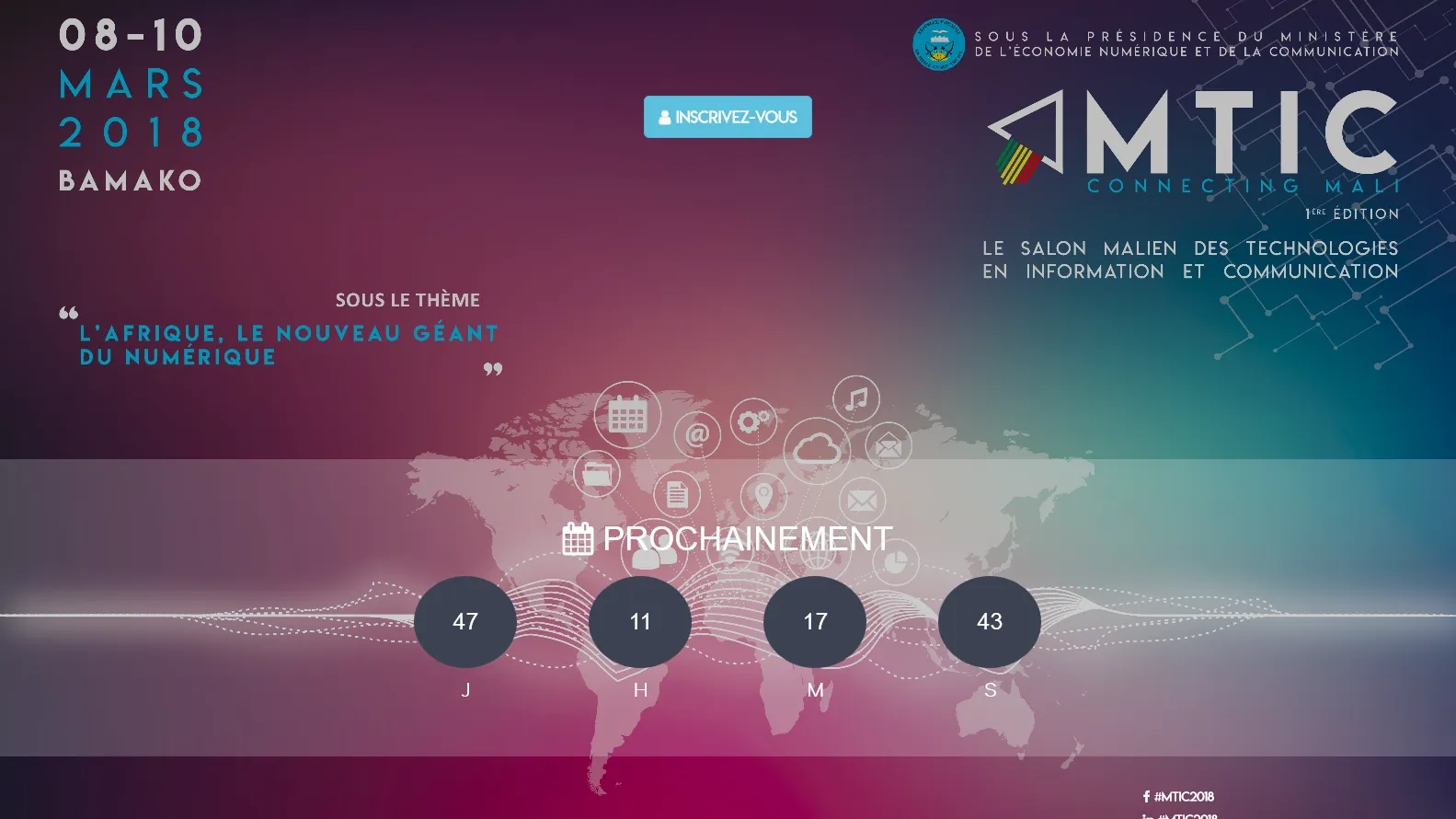 Projet Salon MTIC - Page de chargement événement