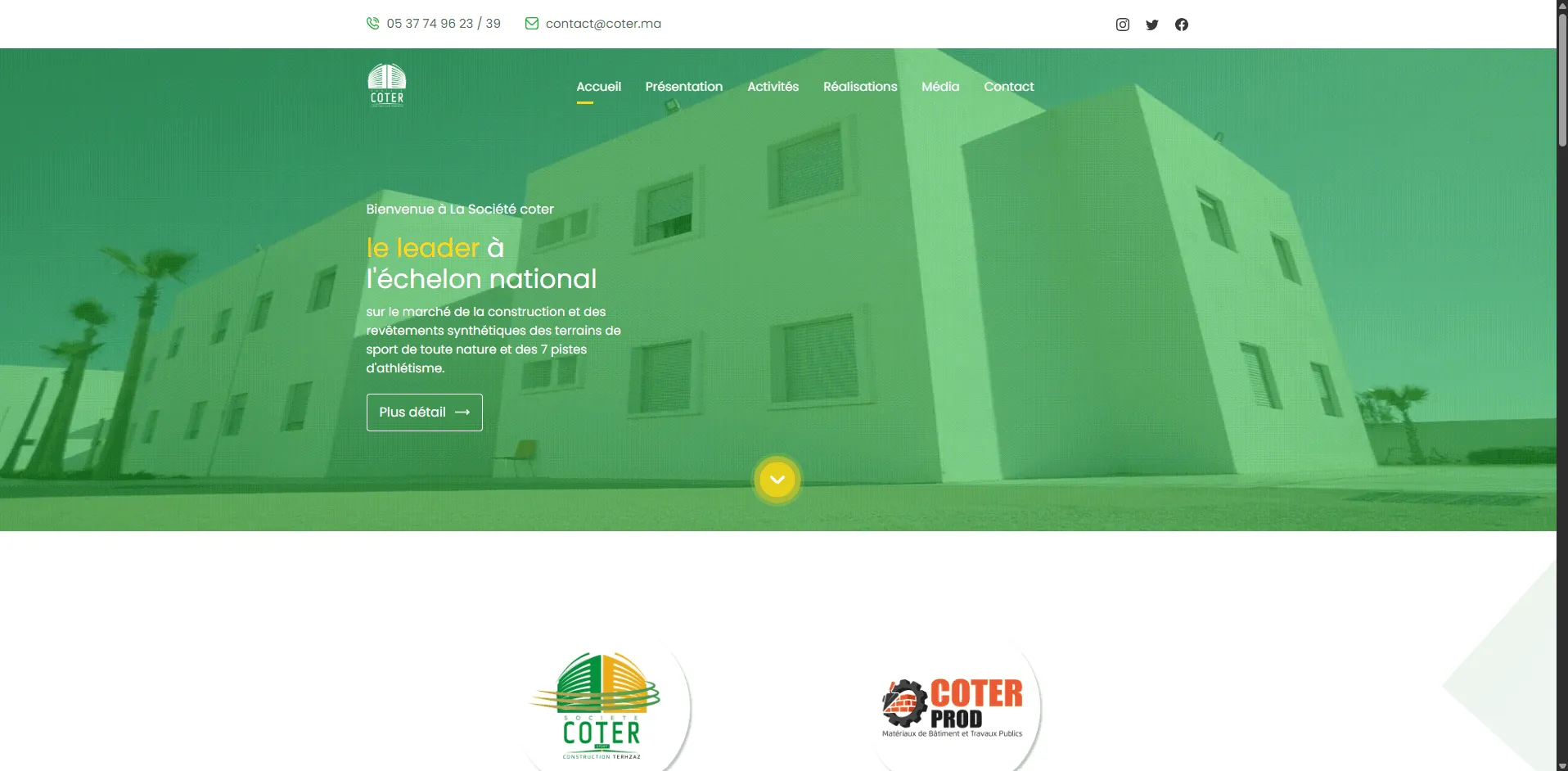 Projet Coter - Site web