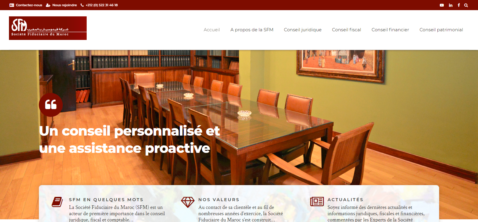 Projet SFM - Site professionnel